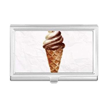 Imagem de Carteira de bolso com estampa de sorvete doce marrom chocolate