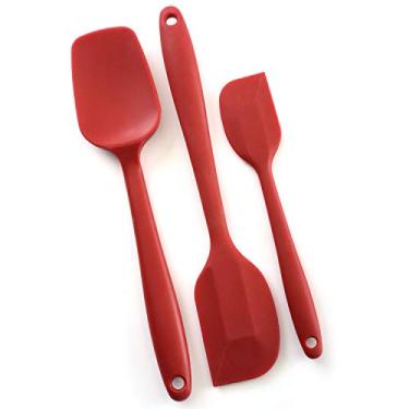 Imagem de Norpro, Conjunto de 3 espátulas de silicone vermelhas