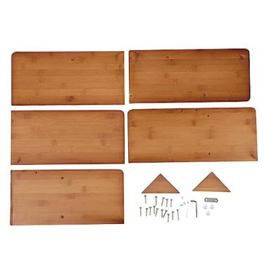 Imagem de Veemoon 1 Unidade Mini Estante De Mesa Pequena Estante Expositor De Livros Estante De Casa Porta-revistas Organizador De Desktop Expansível Forma De Árvore Escritório Literatura Bambu