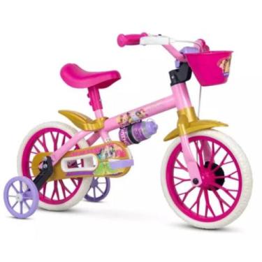 Imagem de Bicicleta Infantil Nathor Aro 12 Princesas Com Rodinhas E Cesta