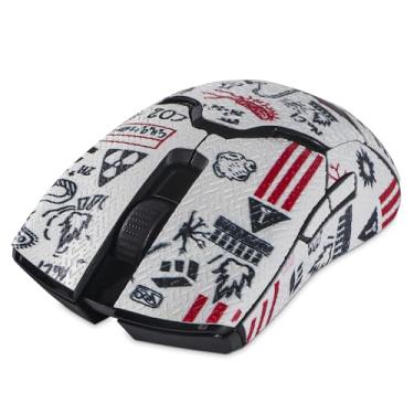 Imagem de immoenuc Adesivos de fita adesiva de mouse para Razer Viper/Viper Ultimate Mouse antiderrapante, autoadesivo, pré-cortado, resistente ao suor, acessórios para ratos de jogo (branco)