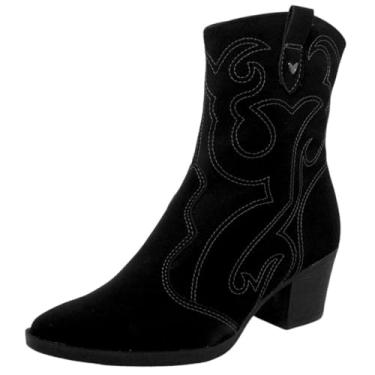 Imagem de Bota Feminina Country Salto Médio Cano Baixo Mississipi