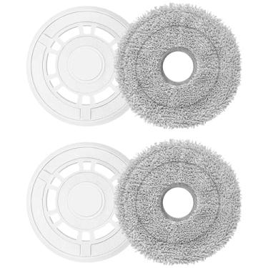 Imagem de Panos de esfregão com suporte de substituição, placas de limpeza para Ecovacs Deebot N30 PRO/N30 OMNI/ N30 PRO OMNI/T30S/T30S Combo/T30 Pro Omni/T30 Omni Robot Aspirador de pó Peças sobressalentes,