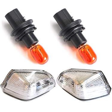 Imagem de WXQP Luz de seta do espelho retrovisor esquerdo direito + lâmpada de seta (2 peças) para Mercedes Dodge Sprinter 906 CRAFTER 0008201277 0018229120 0018229220