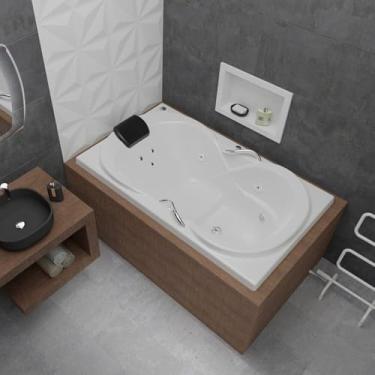 Imagem de Banheira de Hidromassagem Due Gran Luxo P1-110v - com Aquecedor e Cromoterapia Branco