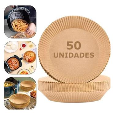 Imagem de Forma Forro De Papel Descartável P/ Air Fryer Kit Com 50 Uni - NM FERR