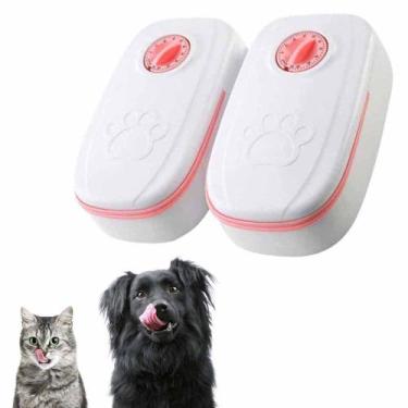 Imagem de Alimentador Comedouro Temporizador Duplo Cachorro Gato Pet Bichos Raça