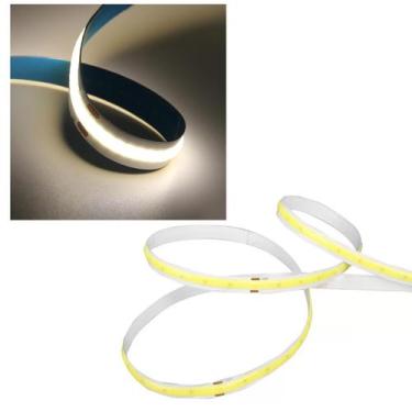 Imagem de Fita de Led 4000K COB 12v Rolo 50 metros 10w Decoraçao Sala Quarto Coz