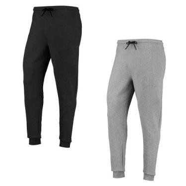 Imagem de Kit 2 Calça Moletom Masculina Bolsos Leve Conforto Dia a Dia - Polo Bl