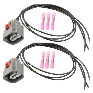Imagem de 2 peças 645-943 conector de trança elétrico de 3 fios compatível com Dodge Challenger Charger Durango Ram, Jeep Grand Cherokee, Ram 1500 2500 3500, 68064998AA conector macho com terminais fêmeas