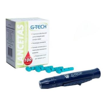 Imagem de Lancetas - G-tech 100 Unidades + Caneta Lancetadora - Gtech