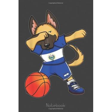 Imagem de Dabbing German Shepherd El Salvador Basketball Fans Notebook: A blank lined basketball notebook 6x9 in 110 Pages that makes a fun basketball gift for ... women's basketball, team basketball gifts