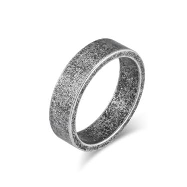 Imagem de INRENG Anel masculino feminino de aço inoxidável de 19 mm/10 mm de largura grande legal liso acabamento fosco topo plano prata, ouro, preto, Metal, Sem pedra preciosa