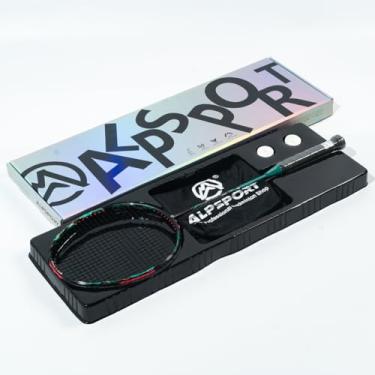 Imagem de ALPSPORT V5 Scale Snake Twisted Wave Frame 5U G5 22-30LBS Professional Racquet, Full Carbon Fiber Badminton Racket with Gift Box, 1 Flannel Bag, 2 Grips Tapes, Graphite Padel Raket