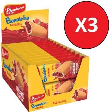 Imagem de Kit 3 cxs Barrinha Goiabinha Bauducco Display C/20X30G = 60un