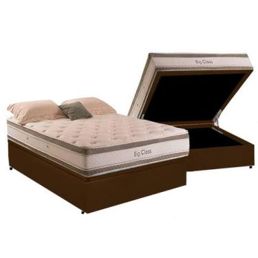 Imagem de Cama Box Baú Casal com Colchão Herval Big Class Molas ConforClass 138x