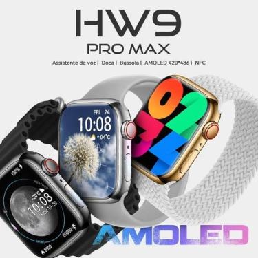 Imagem de Smartwatch Watch HW9 PRO 2 Amoled 3 Branco pulseiras NFC assistente de