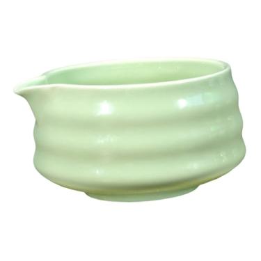 Imagem de IEUDNS Bowl de chá matcha chinês com presente de de bico para mexer versátil compacto compacto porcelana matcha mixing tigela, Verde