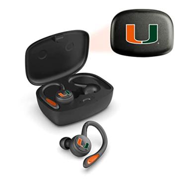 Imagem de Prime Brands Group Fones de ouvido esportivos NCAA da SOAR True Wilress em acrílico, Miami Hurricanes