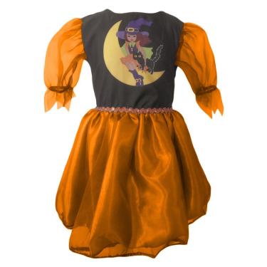 Imagem de Fantasia Bruxinha Janjan Colorida Infantil Halloween Tamanho Gg