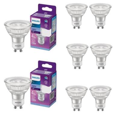 Imagem de 8 Lâmpada Led Dicroica 4.8w Philips GU10 6500k 525lm Fria