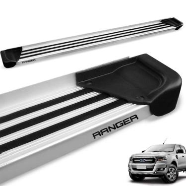 Imagem de Estribo Lateral Ranger Cab. Dupla 2013 a 2023 Aluminio Natural A1 Gtnox
