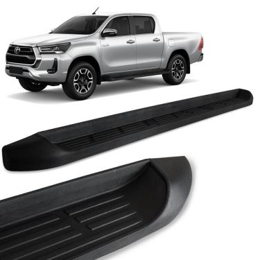 Imagem de Estribo Lateral Nova Hilux 2016 a 2023 Injetado Preto Track