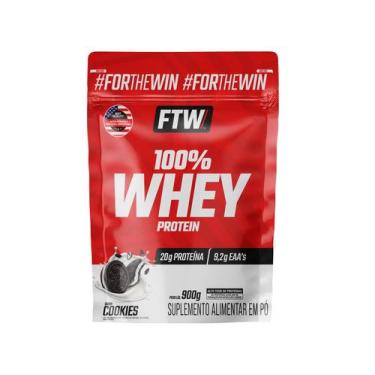 Imagem de Whey Protein Concentrado FTW 100% Whey Cookies Refil 900g, Cookies, 90