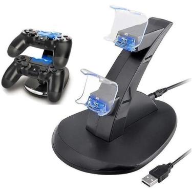Imagem de Carregador Controle Ps4 Charge Duplo 2 Controles - Kingo