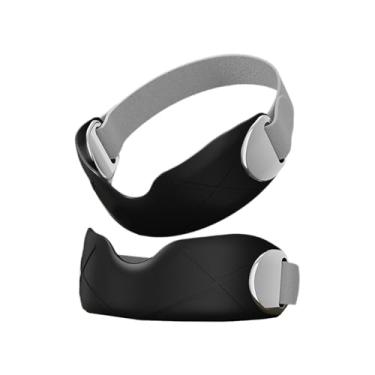 Imagem de MotiveTech 2 peças de cinta de proteção para patela e joelho, suporte de silicone para treinamento de patela, para corrida, para tênis, basquete e corredores, Preto