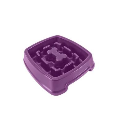 Imagem de Comedouro Lento Caes Pet Cachorro Pote Ração Educativo 650ml - Menplas