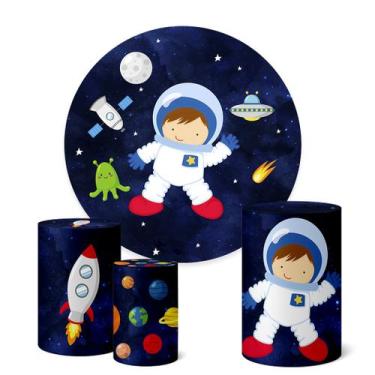 Imagem de Trio Capas Cilindro + Painel Redondo 1,50m Astronauta - Fadrix, K1AST0