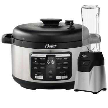 Imagem de Kit Blender Power Inox E Panela De Pressão 5,7L Oster 220V