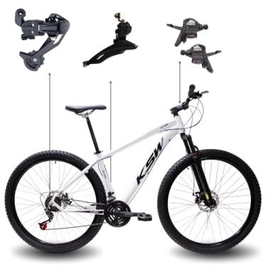 Imagem de Bicicleta Aro 29 KSW XLT 21 Marchas Quadro Alumínio Cabeamento Interno Freio Hidráulico MTB (Branco, 15)