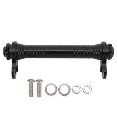 Imagem de Extensor de roda dobrável Liga de alumínio ajustável Rolução de carga forte haste de extensão telescópica portátil para bicicletas e triciclos (Preto)