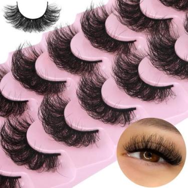 Imagem de Cílios postiços ALICROWN HAIR Fluffy Mink Wispy 20 mm 7 pares