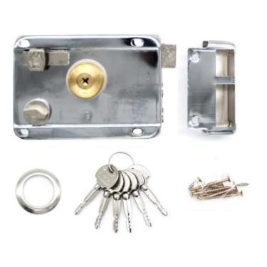 Imagem de Fechadura c/ Trava Anti-Furto Tetra de Sobrepor p/ Portão Alta Seguran