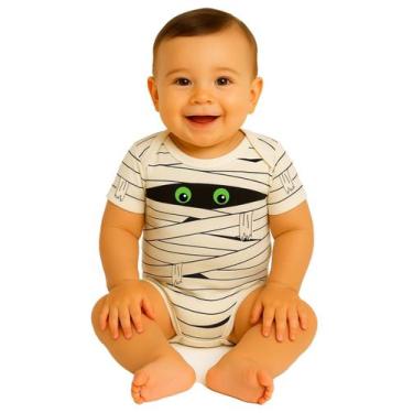 Imagem de Body de Bebê Manga Curta Temático Fantasia Múmia - Calupa, M