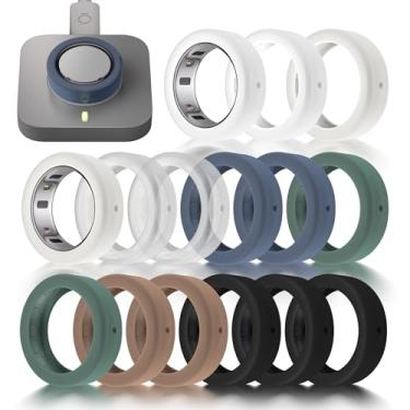 Imagem de Seltureone Pacote com 15 capas compatíveis com Oura Ring Gen 4/4 Ceramic/Gen 3, ultrafina anti-arranhões 2025 nova atualização compatível com anel Oura Gen 4/4 cerâmica/capa de geração 3