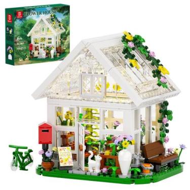 Imagem de Conjunto de construção BBGTOY Flower House com luzes LED Girls 8-12 (4
