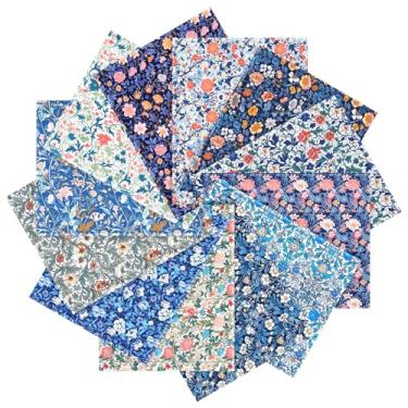 Imagem de Pacote de 12 peças de tecido de algodão floral William Morris 45,7 x 55,8 cm retrô flor quartos gordos pacote de tecido floral quadrados lençóis patchwork para quilting artesanato faça você mesmo