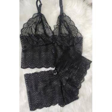 Imagem de Conjunto espera marido renda - ML CONFECÇÃO, Preto, GG