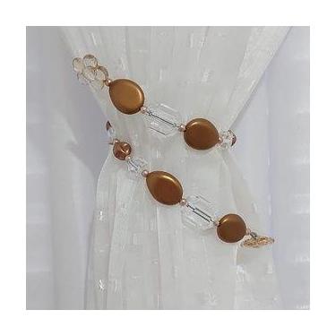 Imagem de Abraçadeira de cortina em pedraria Prendedor para cortina - Keharmonia