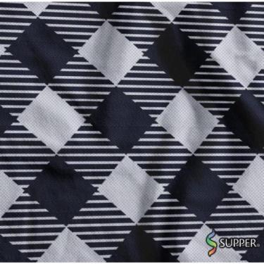 Imagem de TNT Estampado 1,40M 40G Xadrezão BRANCO/PRETO (rolo com 25 Metros) - S