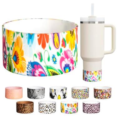 Imagem de Diumepo Bota de silicone Stanley para copo Stanley 1,134 g - capa protetora de silicone adequada para garrafa de água Hydroflask 340 g - 680 g, manga inferior antiderrapante - livre de BPA (pavão)