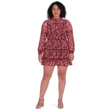 Imagem de City Chic Vestido feminino plus size - Lennox, Floral vermelho, 52