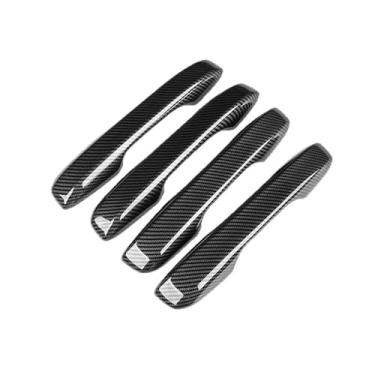 Imagem de FQMY Guarnições de tampa de maçaneta externa de carro compatíveis com Honda Civic Accord CR-V HR-V 2026 2025 2024 2023 Compatível com Acura Integra 2026 2025 2024 2023 Acessórios - Fibra de carbono