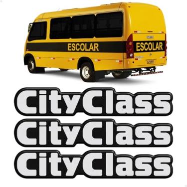 Imagem de SPORTINOX, 3 Adesivos Para Iveco City Class Emblema Refletivo Resinado