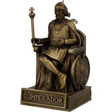 Imagem de Estátua O Imperador - Arcano Maior de Tarot (Cor Ouro Velho)