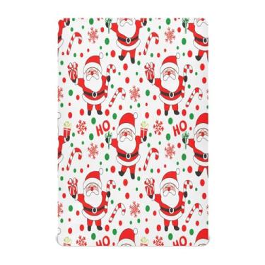 Imagem de Qilmy Lençóis de Natal para berço de Papai Noel, macio e respirável, de microfibra elástica, lençol com elástico para meninos e meninas, 132 x 71 cm, capa de colchão infantil portátil